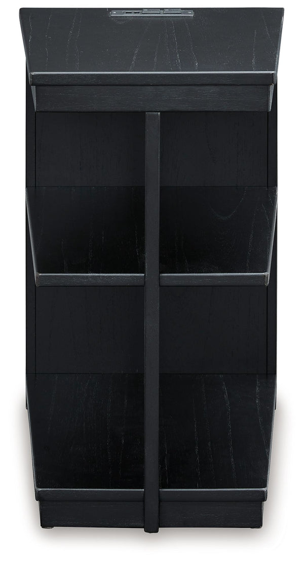  casual contemporary design and spacious storage capacity provide functional style wherever itâ€™s displayed. And with conveniently located USB charging por