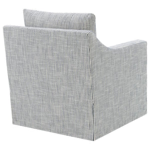 Winter - Upholstered Sloped Arm Accent Swivel Chair - Gray