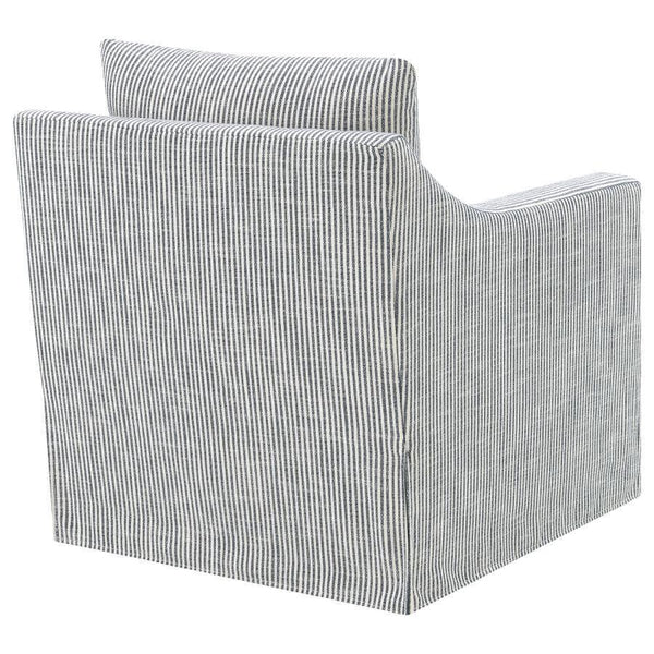 Winter - Upholstered Sloped Arm Accent Swivel Chair - Gray