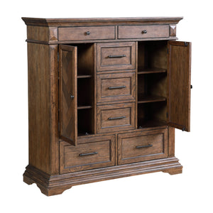  this piece promises robust strength and longevity. The rich walnut finish