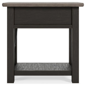 Tyler Creek - Black / Gray - Chair Side End Table