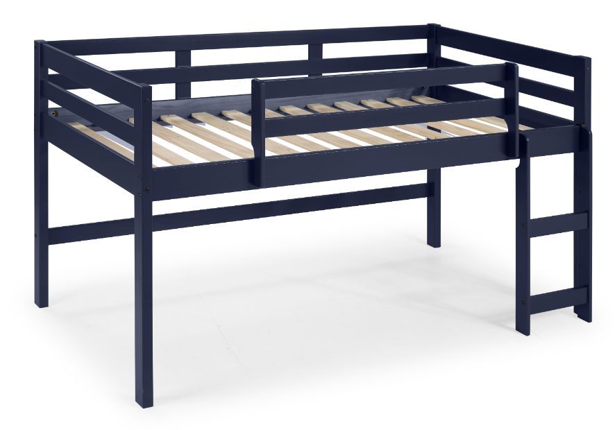 Flexible design with uncluttered, clean lines allows your children to unleash their creativity. Sturdy wooden frame with slat system keeps the mattress in place to provide a safe sleeping environment for kids. Spacious space underneath is extremely versat