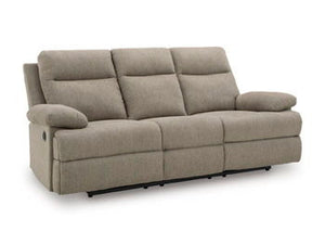 Fully upright or completely stretched out, this traditional-inspired reclining sofa caters to the art of relaxation. Super soft mocha-colored upholstery and sumptuous cushioningâ€”made all the more indulgent with pillow top armsâ€”cradles you in comfort f