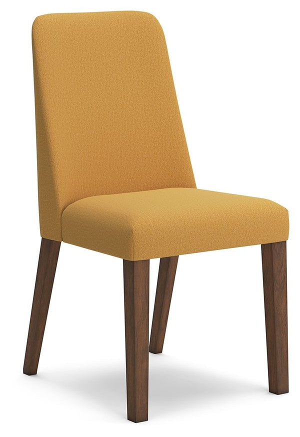 Lyncott - Mustard / Brown - Dining Uph Side Chair (Set of 2)