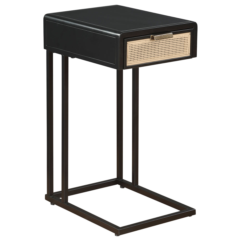 This C-shape side table effortlessly combines style and functionality, making it the perfect accent for your living space. Constructed with a sturdy heavy gauge metal frame, it offers lasting durability while maintaining a sleek, modern profile. The singl