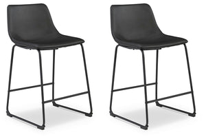 Centiar - Black - Upholstered Barstool (Set of 2)