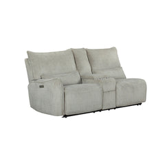 The Remsen 3-Piece Power Reclining Sectional in Latte Brown offers a perfect blend of luxurious comfort and modern convenience. Its soft, textured brown upholstery, accented with touches of gray and beige, is crafted from 100% easy-care polyester, providi