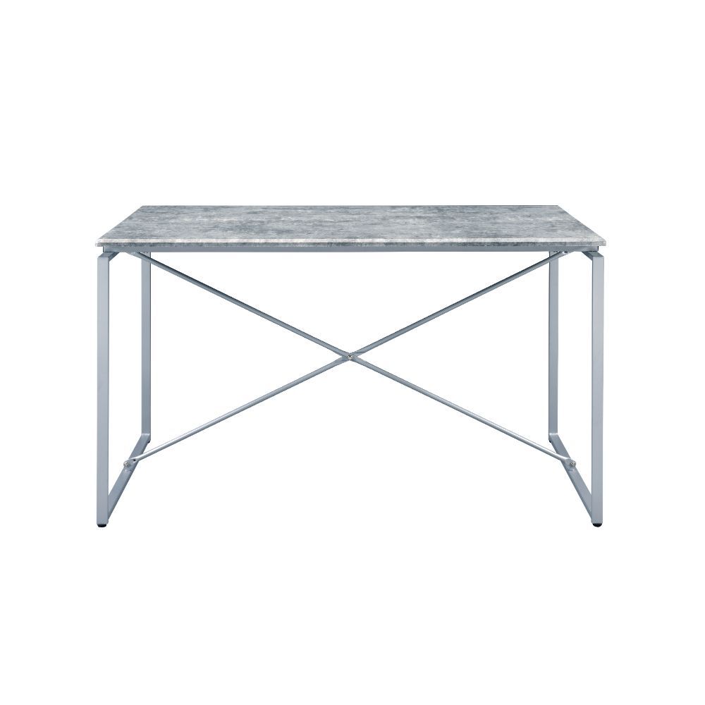 The Jurgen dining set features a rectangular table with fixed top and a metal sled base. With extra support from metal cross bars on its base, this industrial style table is both functional and stylish. Matching side chairs have comfortable PU padded seat