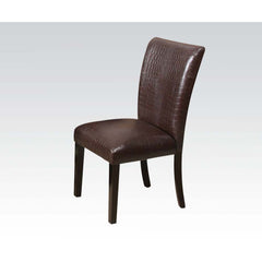 Cushion Thickness: 6-" (150mm)<br/><br/><b>Product Features</b><ul><li>Case: 2Pc/1Ctn</li><li>Finish: Dark Brown Crocodile PU, Espresso</li><li>Style: Transitional, Contemporary</li><li>Materials: Wood, Upholstery</li></ul><br/>