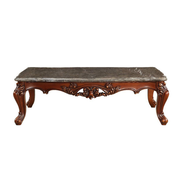  with its curve upholstered tight back wrapping around with an elegant cut out at the center top. Coming with traditional walnut color