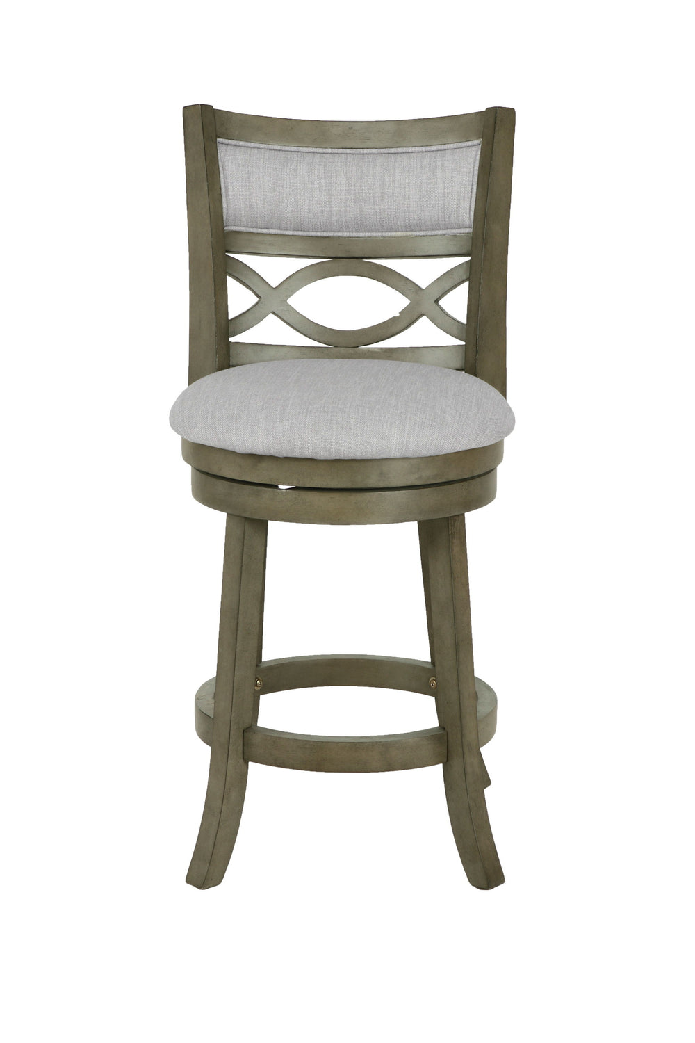 The New Classic Furniture Manchester Counter Height Swivel Bar Stool is a functional and durable seating solution designed for comfort and style. Crafted from quality Rubberwood solids and manufactured wood, ensuring long-lasting strength. Featuring a sea