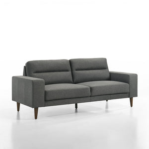 Meet the Vale 3-Seater Couch in Gray, a timeless blend of durability and comfort. Crafted with solid and manufactured wood frames reinforced with corner blocks, this couch ensures long-term reliability. Its cozy 100% polyester gray upholstery is both styl