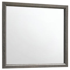 Perfect for a mid-century modern motif, the light wood from this grey square mirror sets it apart from the rest. Constructed of oak, the frame showcases a light, exposed wood grain that oozes sophistication. The clean lines and sleek silhouette offer a mo