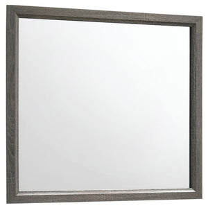 Perfect for a mid-century modern motif, the light wood from this grey square mirror sets it apart from the rest. Constructed of oak, the frame showcases a light, exposed wood grain that oozes sophistication. The clean lines and sleek silhouette offer a mo