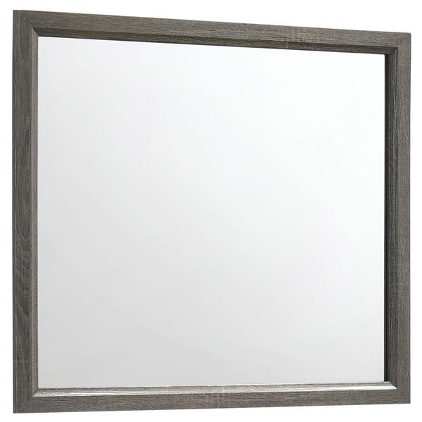 Perfect for a mid-century modern motif, the light wood from this grey square mirror sets it apart from the rest. Constructed of oak, the frame showcases a light, exposed wood grain that oozes sophistication. The clean lines and sleek silhouette offer a mo