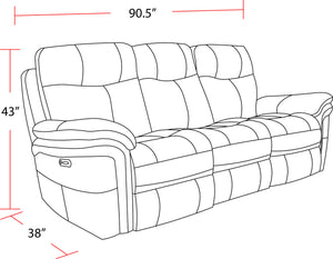 Mason - Power Reclining Sofa And Loveseat - Charcoal