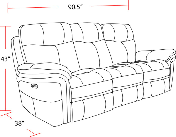 Mason - Power Reclining Sofa And Loveseat - Charcoal
