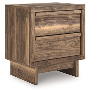 Nostalgic style, retooled for todayâ€™s trends. This nightstand puts an elevated twist on mod aesthetics. Its warm brown tones reflect the mid-century vibes you love, while the angular base incorporates contemporary motifs. Whether you-'re scrolling befor