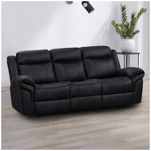 Agata Manual Reclining Sofa Black