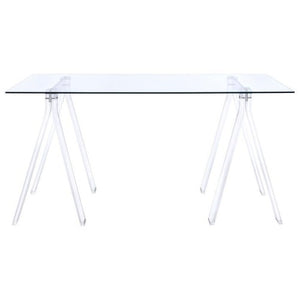 Amaturo Acrylic Sawhorse Writing Desk