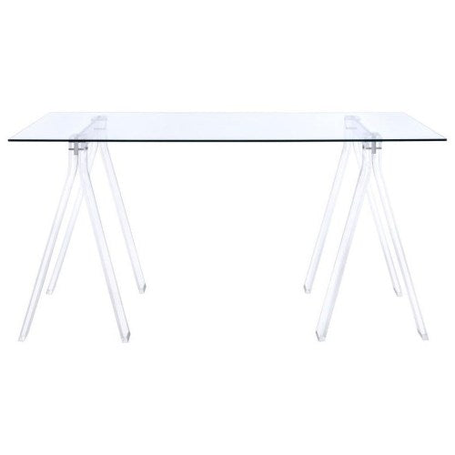Amaturo Acrylic Sawhorse Writing Desk