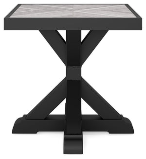 Beachcroft - Black / Light Gray - Square End Table