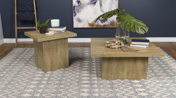 Devar - 2 Piece Square Coffee And End Table Set - Mango