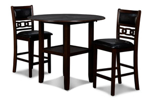  fitting into compact spaces with ease. The counter table and chair legs are crafted of