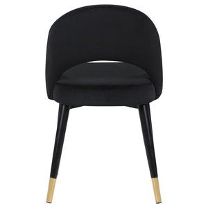 Lindsey - Upholstered Dining Side Chair (Set of 2) - Black