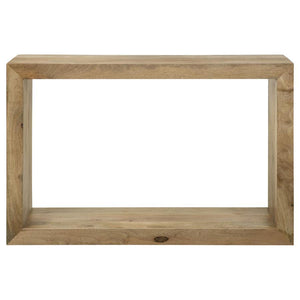  crafted from solid mango wood. The natural finish emphasizes the unique wood grain patterns
