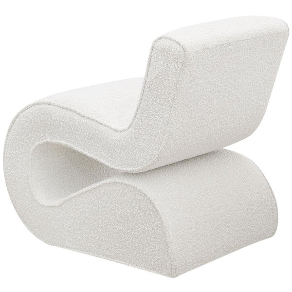 Ronea - Boucle Upholstered Armless Curved Chair - Cream