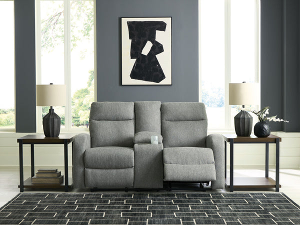 Gauntlet - Sterling - Double Recline Loveseat With Console