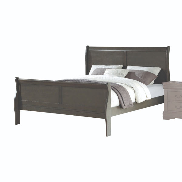 Bring casual elegance into your home with the Louis Phillipe bed. An eye-catching sleigh bed lies at the heart of this classic bedroom set. Finished in a classic finish, this simple moldings bed adds subtle style and appealing detail to each piece.<br/><b