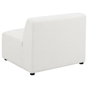 Freddie - Upholstered Tight Back Armless Chair - Pearl