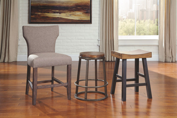 Glosco - Dark Brown - Stool (Set of 2)
