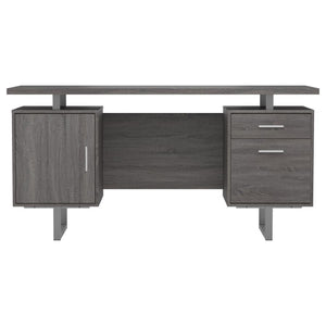 Lawtey - 2-Drawer Office Computer Desk - Weathered Gray