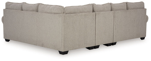 Claireah - Umber - 3-Piece Sectional With Raf Sofa With Corner Wedge