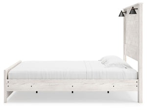 Gerridan - White - King Panel Bed with Sconces