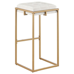 Nadia - Upholstered Backless Bar Stool (Set of 2) - Beige
