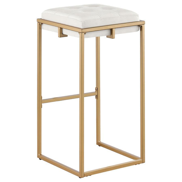 Nadia - Upholstered Backless Bar Stool (Set of 2) - Beige