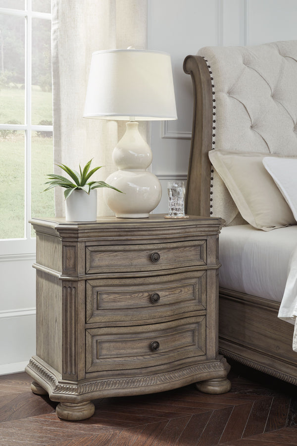  this nightstand takes your bedroom retreat to the next level. Serpentine curves