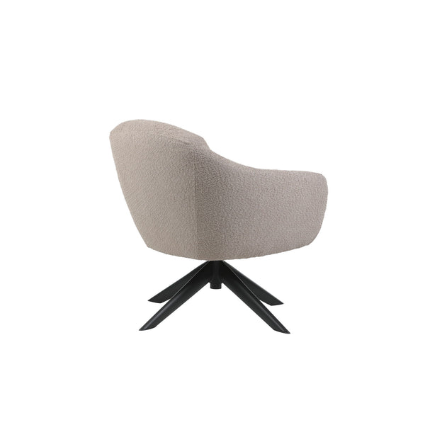 Fleming - Boucle Swivel Lounge Chair - Taupe