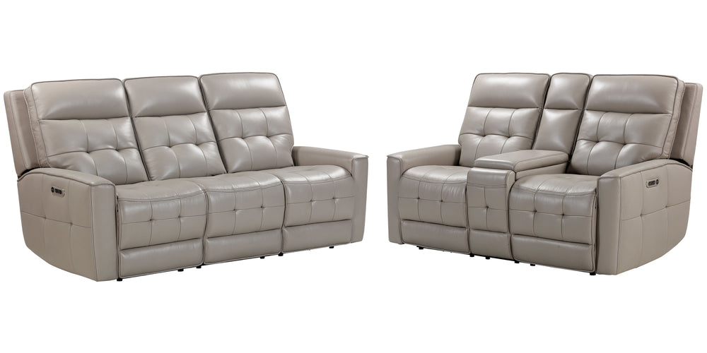 Bring upscale elegance to your living area with the Canterbury Power Zero Gravity Reclining Sofa Group. This gorgeous matching set includes a Power Recliner, a Power Console Loveseat, and a Power Sofa. Covered in gorgeous, supple leather with a custom mat