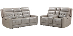 Bring upscale elegance to your living area with the Canterbury Power Zero Gravity Reclining Sofa Group. This gorgeous matching set includes a Power Recliner, a Power Console Loveseat, and a Power Sofa. Covered in gorgeous, supple leather with a custom mat