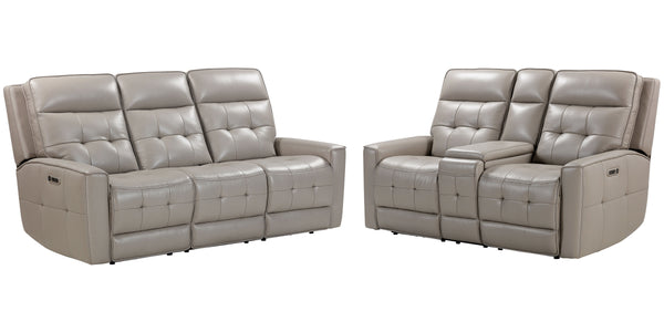 Bring upscale elegance to your living area with the Canterbury Power Zero Gravity Reclining Sofa Group. This gorgeous matching set includes a Power Recliner, a Power Console Loveseat, and a Power Sofa. Covered in gorgeous, supple leather with a custom mat