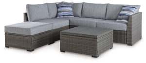 Effortlessly revamp your outdoor space into a sweet retreat with this seating set. High style crafted for low-maintenance living, the decidedly clean and contemporary ensemble entices in an easy-breezy gray for an upscale aesthetic thatâ€™s downright dura