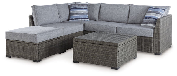 Effortlessly revamp your outdoor space into a sweet retreat with this seating set. High style crafted for low-maintenance living, the decidedly clean and contemporary ensemble entices in an easy-breezy gray for an upscale aesthetic thatâ€™s downright dura