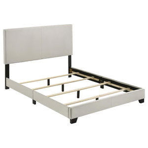 Dorian - Fabric Upholstered Full Panel Bed - Cream