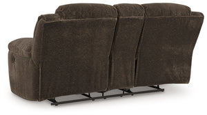 Frohn - Chocolate - Dbl Reclining Loveseat With Console