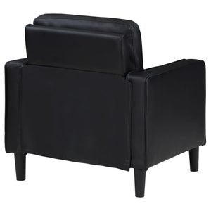 Ruth - Upholstered Track Arm Accent Chair - Black